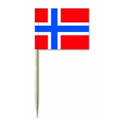 Cocktailflaggor Norska flaggan 50 st/ förp Kampanjpris