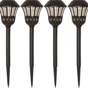 Erbjudande Star Trading Lace Solcellspollare Svart 4-Pack