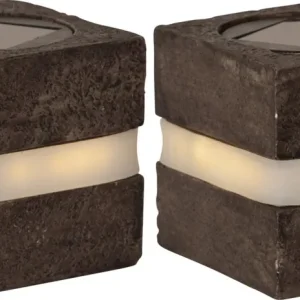 Billig Star Trading Stonecube Solcellsdekoration Grå