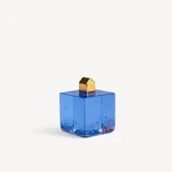Billigare Kosta Boda Fortress Cube blå/guld BV AC-23