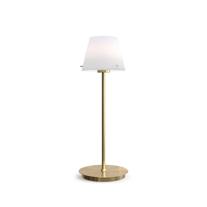 Bordslampa Glas Opal/Mässing Herstal Gil 33,5cm Erbjudande