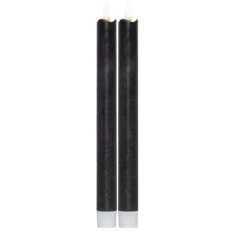 Trygg betalning Kronljus LED Star Trading Flamme Rustic Svart 2-Pack 25cm