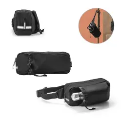 DELFOS POUCH. Midjeväska av 300D med återvunnen polyester och 600D medåtervunnen polyester med refle Premium