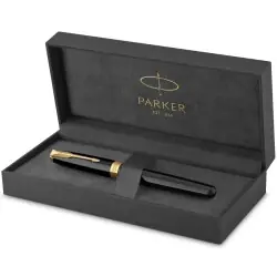 Parker Sonnet Black Lacquer Roller ball pen Expressleverans