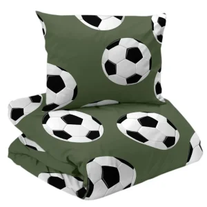 Bästa pris Påslakanset Barn Fotboll Grön 150x210cm Nina Royal