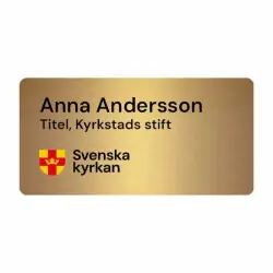 Namnbricka mässing, 60x30 mm, 4-färgs Erbjudandepris