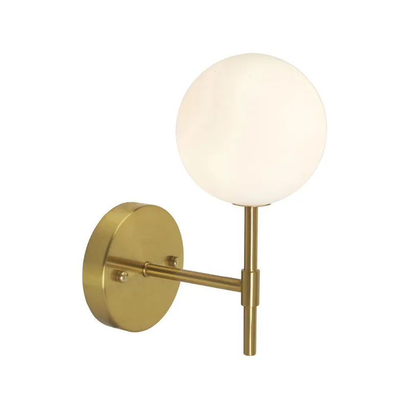 Vägglampa PR Home Sigma Guld Opalglas 25cm IP23 Bästa pris