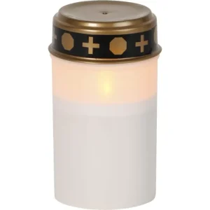 Erbjudande Gravljus LED Star Trading Serene Vit 7x12cm