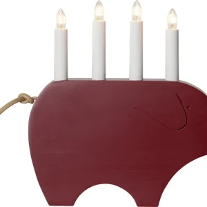 Billigare Star Trading Gry Ljusstake Röd 28cm