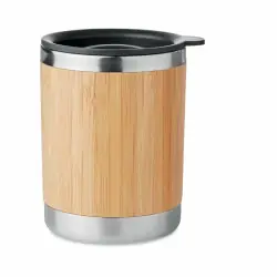Billigare Lokka - Termosmugg rostfritt/bambu