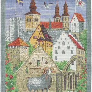 I lager Kökshandduk Multi Visby Ekelund 35x50cm