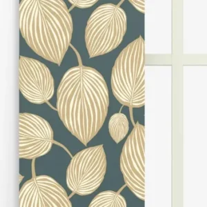 Snabb leverans Panelgardin Arvidssons Textil Lyckans Blad Turkos 43x240cm 2-Pack