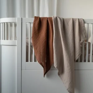 Babyfilt Borganäs of Sweden Muslin Sand/Brun 70x70cm 2-Pack Rabatt