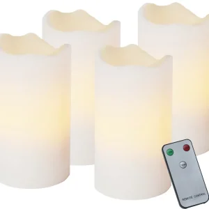 Blockljus LED Star Trading Advent 4-Pack Vit 5x10cm Köp online