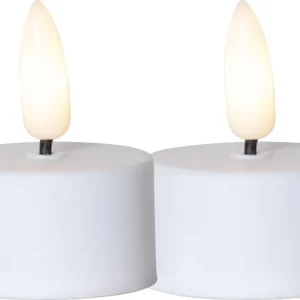 Värmeljus LED Star Trading Flamme Vit 2-Pack 3,8x5cm Billig