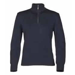 Pullover Halv-zip bomull dam I lager