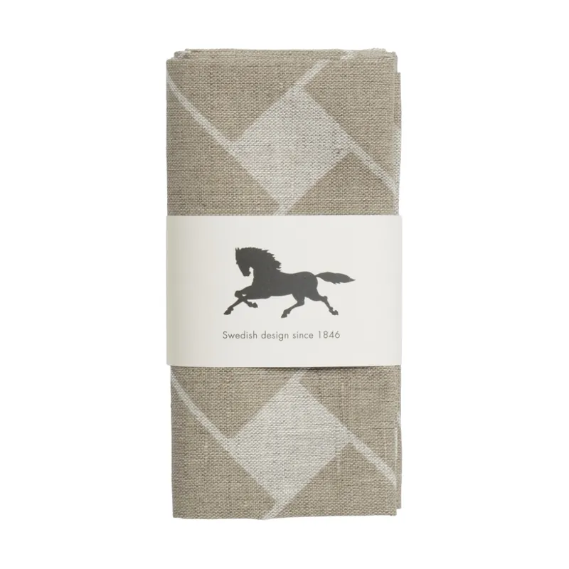 Almedahls Korg Servett Natur/Taupe 45x45cm 2-Pack Nyhet
