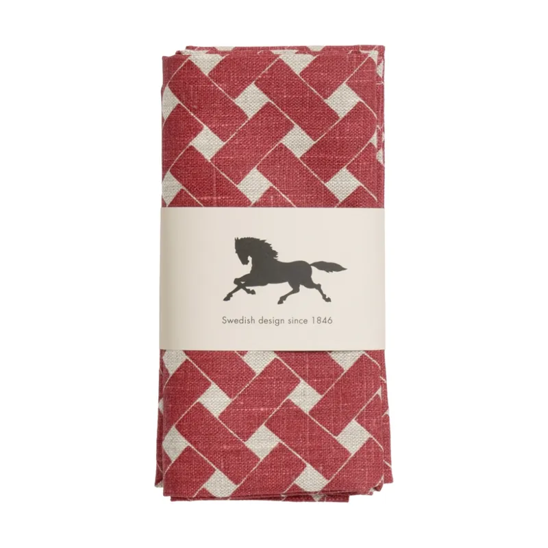 Almedahls Korg Servett Röd 45x45cm 2-Pack Lågt pris