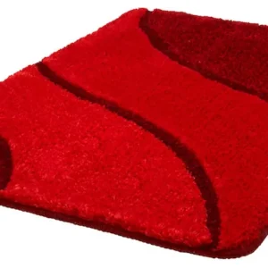 Badrumsmatta Kleine Wolke Wave Röd 55x65cm Outlet