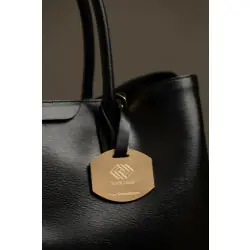 Lågt pris Bagage-tag, Semi Oval, 64x55 mm, Mässing