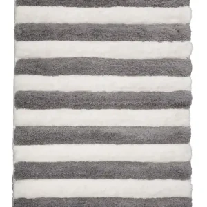 Badrumsmatta Redlunds River Grå/Vit 50x80cm Expressleverans