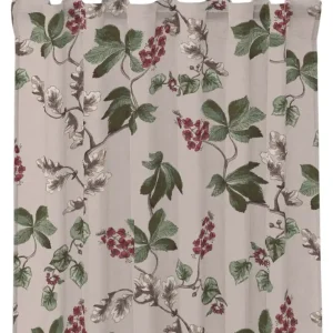 Trygg betalning Gardin Redlunds Ingrid Linnebeige/Grön 145x250cm 2-Pack