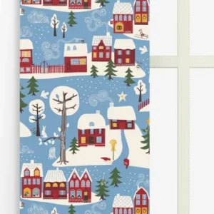 Panelgardin Arvidssons Textil Vintertid Ljusblå 43x240cm 2-Pack Rea