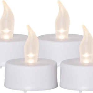Värmeljus LED Star Trading Paulo Vit 4-Pack 4x4,5cm Nedsatt pris