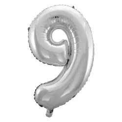 Rea Ballongsiffror i silver ca 50 cm höga