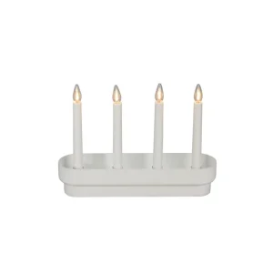 Reapris Konstsmide Adventsljusstake LED Trä/Plast Vit 4L 23,5cm