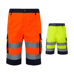 VL HADES. Tvåfärgade bermudashorts med flera fickor (210g/m²), i bomull (20%) och polyester (80%) Outlet