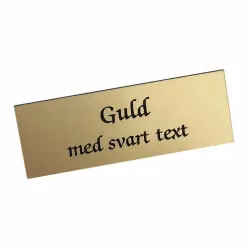 Snabb frakt Plast Special Lasergraverad guld/svart text Namnbricka