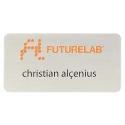 Utförsäljning Namnbricka aluminium, 60x30 mm, 4-färgs