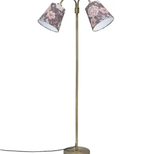 Golvlampa Mässing/Brun PR Home Amy 150cm Rea