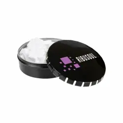 Populärt val Tryckt clic-clac vit konserveringsburk med ca. 50 g formade mints