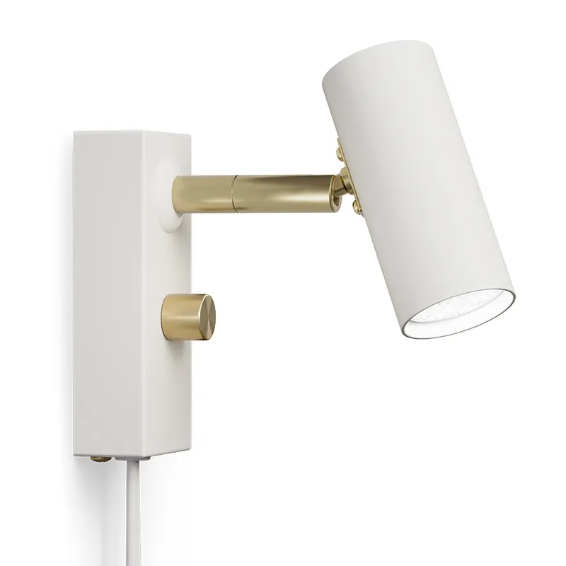 Kundfavorit Vägglampa Vit/Mässing Dimbar Belid Cato 14,7cm