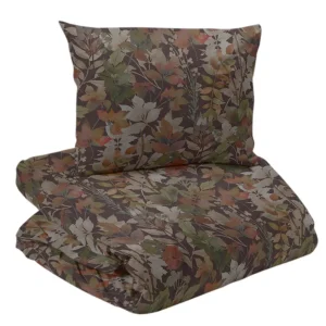 Satin Påslakanset Blommigt Palermo Multi/Mörkbrunt 150x210cm Redlunds Köp nu