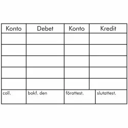 Begränsat antal Konteringsstämpel 78x50 mm - EOS UG 4, Svart (Svenskt Arkiv)