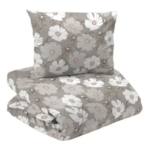 Sista chansen Blommigt Påslakanset Thea Beige 150x210cm Redlunds