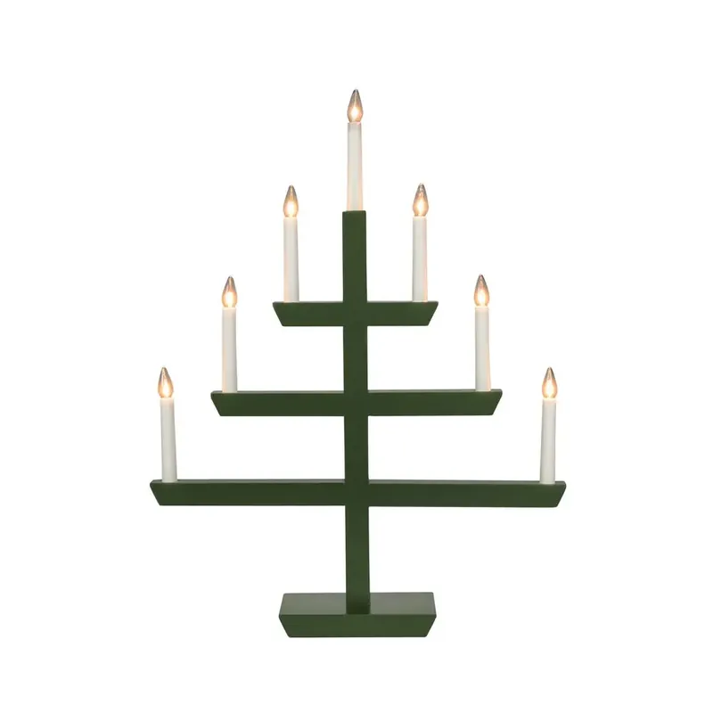 Adventsljusstake Trä Grön 7L 61cm Konstsmide Beställ nu