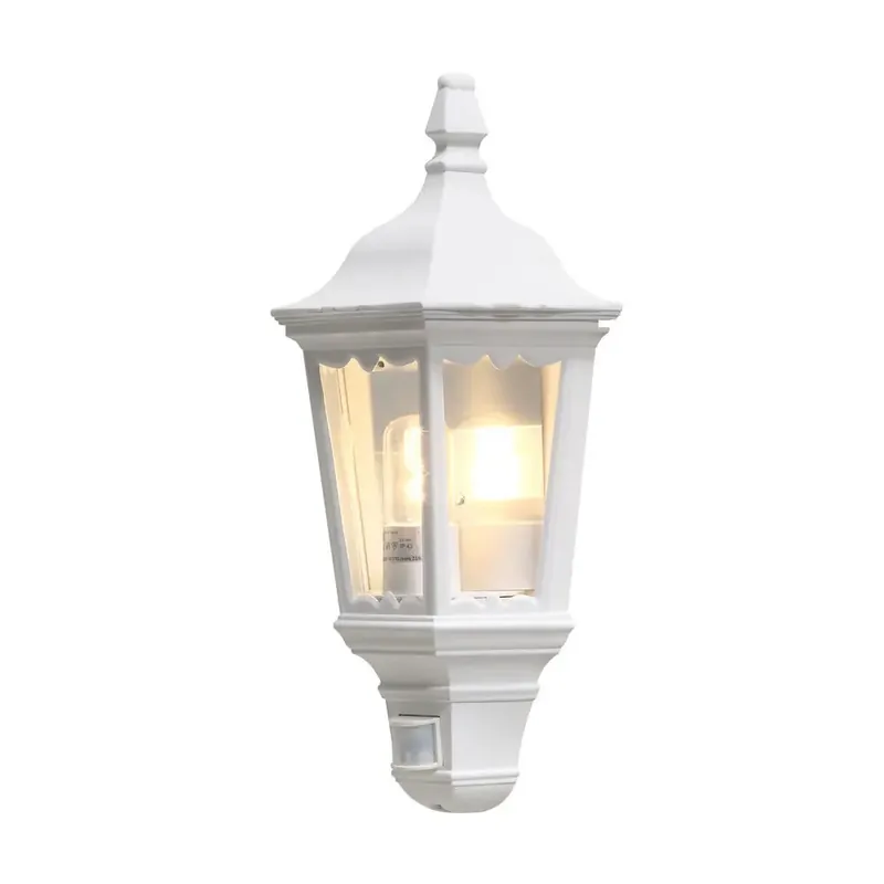 Fri frakt Vägglampa Utomhus Firenze Vit E27 Rörelsesensor IP43 Konstsmide