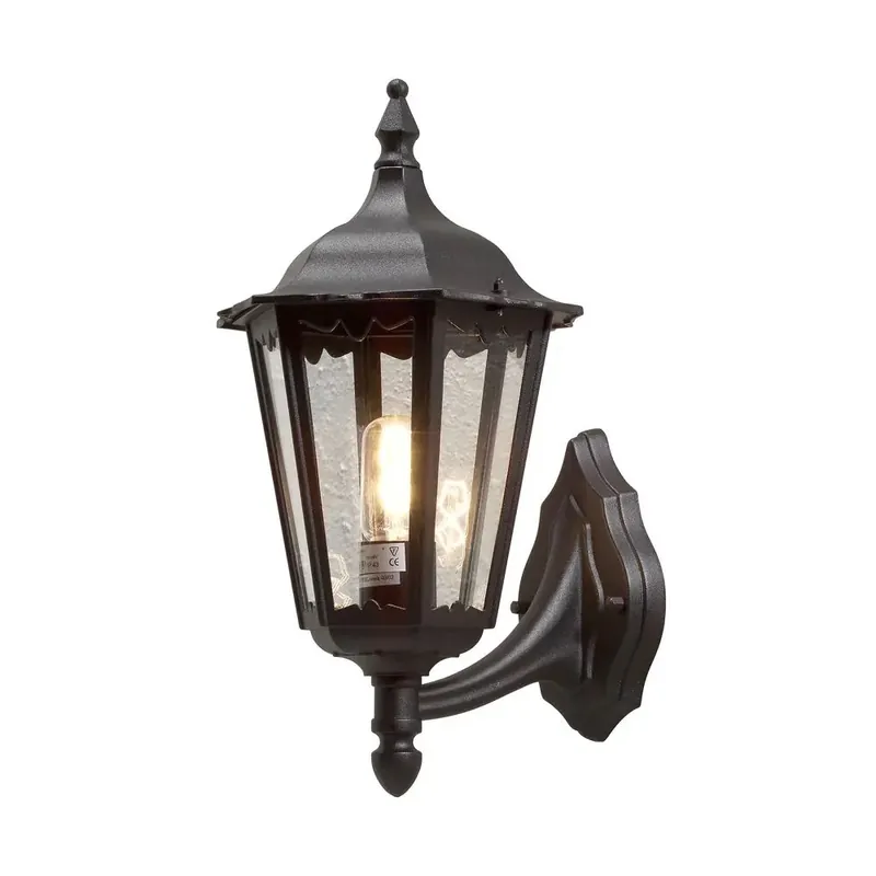 Kundfavorit Vägglykta Utomhus Firenze Upp Svart E27 IP43 44cm Konstsmide
