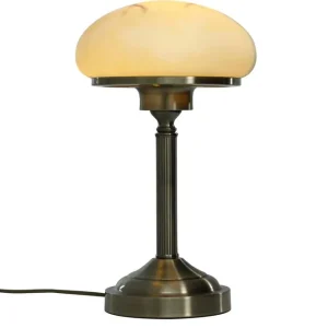 Köp nu Bordslampa Glas Aneta Lighting August Antikmässing/Beige 38cm