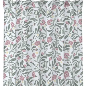 Snabb frakt Gardin Blommig Redlunds Lovis Vit/Rosa 120x250cm 2-Pack