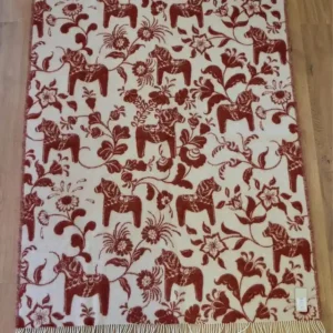 Rea Ullpläd Arvidssons Textil Leksand Röd 130x170cm