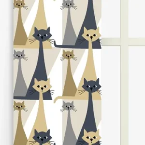 Premium Panelgardin Arvidssons Textil Kitty Guld 43x240cm 2-Pack