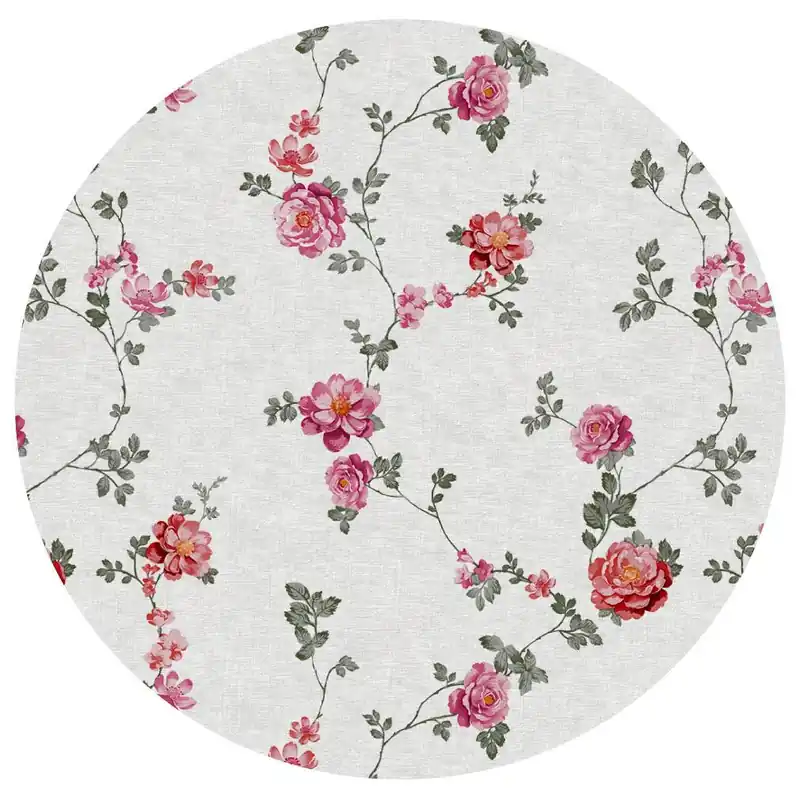 Rund Vaxduk Nina Royal Blomranka Rosa Ø140cm Handla nu