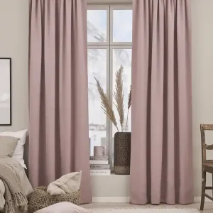 2-pack Enfärgad mörkläggningsgardin med multiband Sova Begränsat erbjudande