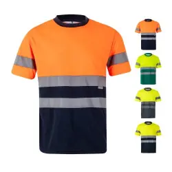 VL BRAHMA LARGE. Tvåfärgad t-shirt (140g/m²), i polyester (100%) Populärt val