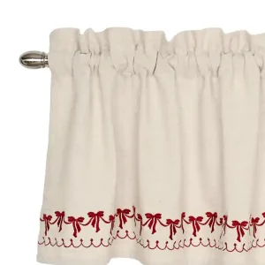 Gardinkappa med broderade rosetter Handla nu